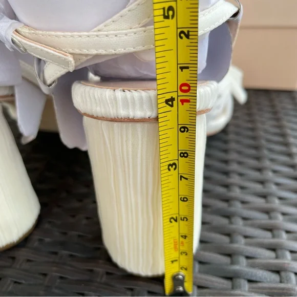 Loeffler Randall Camellia Pleated Knot Rhinestone Heeled Sandal Size 10 (NWB) - Picture 9 of 10